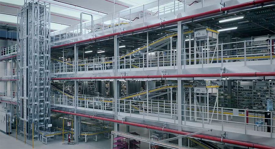 automated warehouse interior — holyart e-commerce
